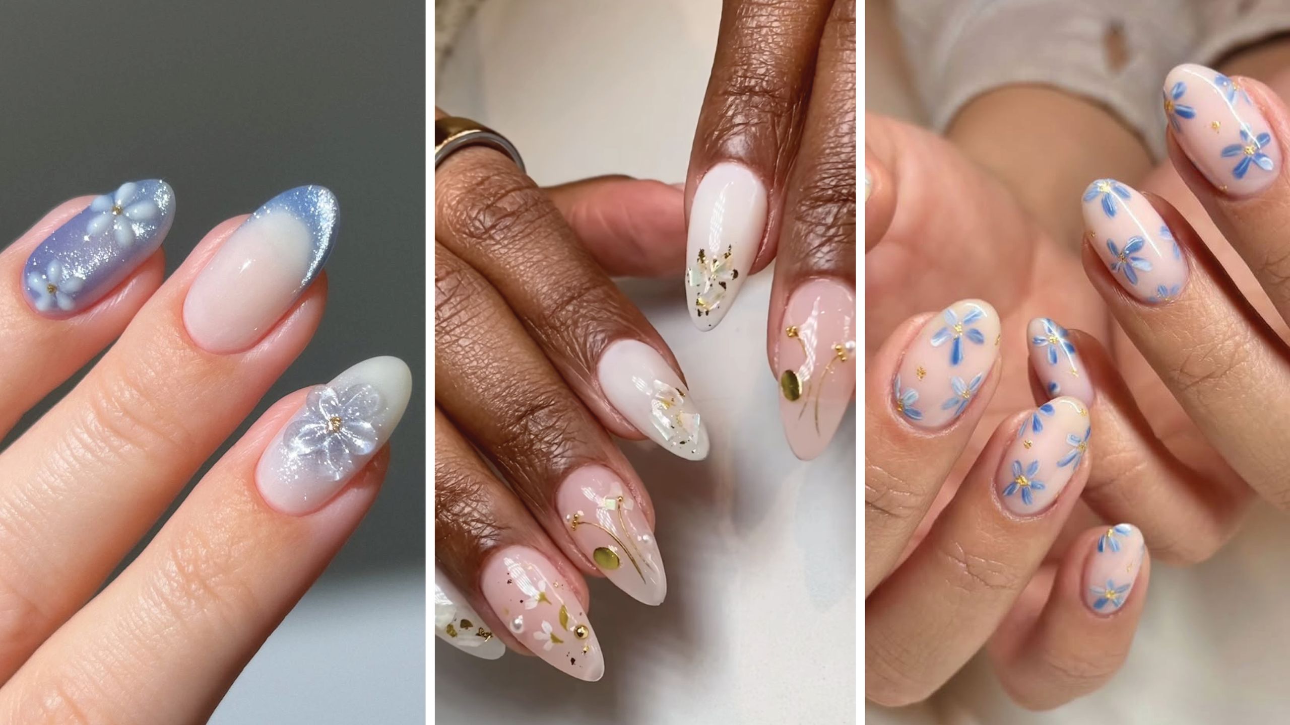 Spring's Floral Nail Art Features a Bouquet of Textures and Finishes